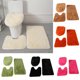 thumbnail image 1 of Juego de 3 alfombras para baño, súper suaves, antideslizantes, absorbentes e impermeables. Ideales para la bañera o el baño. Textura suave, diseño plegable y material transpirable., 1 of 6