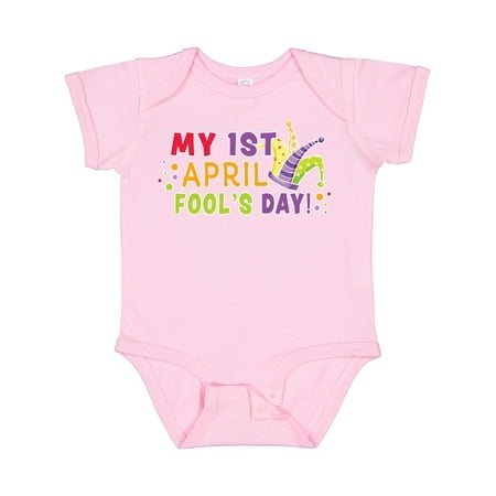 

Inktastic My 1st April Fools Day with Jester Hat Gift Baby Boy or Baby Girl Bodysuit