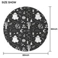thumbnail image 6 of Black and White Halloween Elements Pattern Round Tablecloth 60"x60",Wrinkle Wipeable Table Cloth for Kitchen Dining Room Picnic Patio Party, 6 of 6