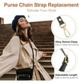 thumbnail image 3 of Uxcell Leather Purse Strap Replacement PU Adjustable Shoulder Crossbody Replacement Strap Black/Gold, 3 of 7