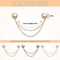 thumbnail image 2 of 6 PCS Magnetic Clothing Clips with Chain, Multi-Function Magnet Button Pins Hijab Cuff Clips for Fixing Hem of Clothes Long Pants Legs Sleeves of Shirts, 2 of 7