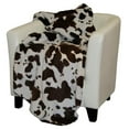 thumbnail image 1 of Denali Home Collection 16116050 Brown Cow With Taupe Double Sided Microplush Throw, 1 of 1