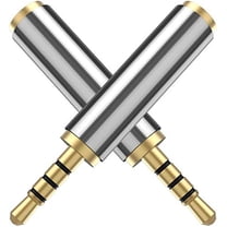 [2 Pack] Gold Plated 2.5mm Male to Stereo 3.5mm Female Audio Adapter Converter - 3.5mm Adapter 2.5mm Male TRRS to Female 3-Ring Headset Mic Audio