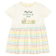thumbnail image 3 of Inktastic My First Easter 2026 Train Girls Baby Dress, 3 of 5
