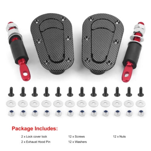 Universal Racing/Car Flush Mount Quick Release Hood Latch Pin No Key Locking Kit