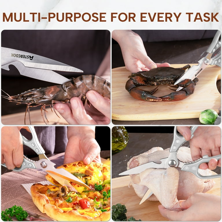 Astercook Stainless Steel Kitchen Shears with Ergonomic Handle photo 8