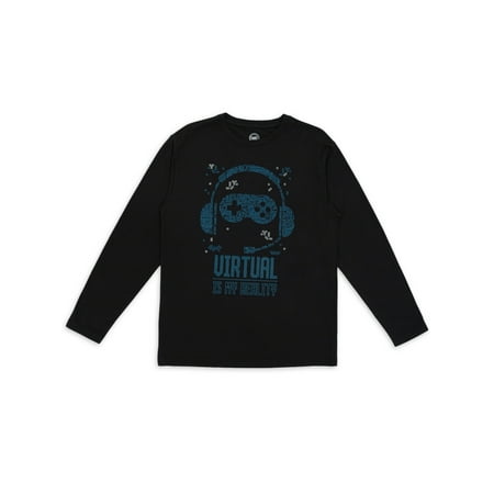 Wonder Nation Boys Long Sleeve Core T-Shirt, Sizes 4-18