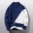 thumbnail image 2 of Vedolay Winter Sweaters for Men 2023 Long Sleeve Crewneck Cute Print Knitted Pullover Sweaters Navy,M, 2 of 5