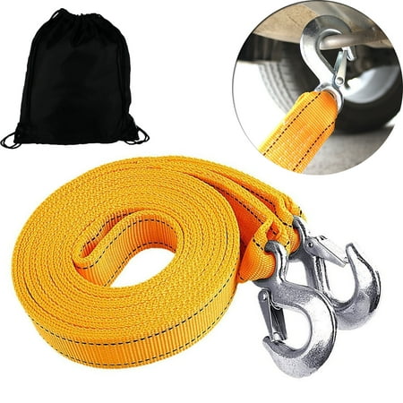 Nylon Tow Strap with Hooks,1.57" x 19.6 Ft,10000 lbs Car Vehicle Heavy Duty Recovery Rope for Car Truck Jeep ATV SUV