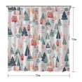 thumbnail image 5 of Rideau de Douche pour Salle de Bain Vacances Xmas Forêt Rustique Rideaux de Douche Imperméables Modernes Crochets Inclus,72x72 Pouces, 5 of 5