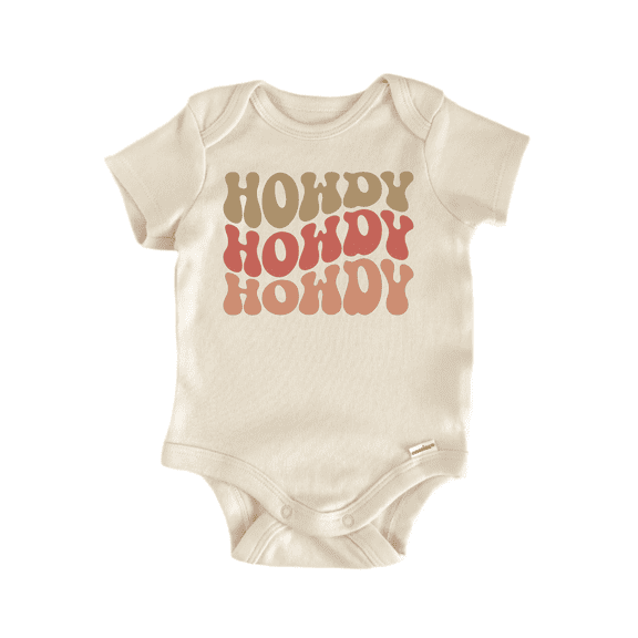 Howdy Country Western Newborn Baby Bodysuit