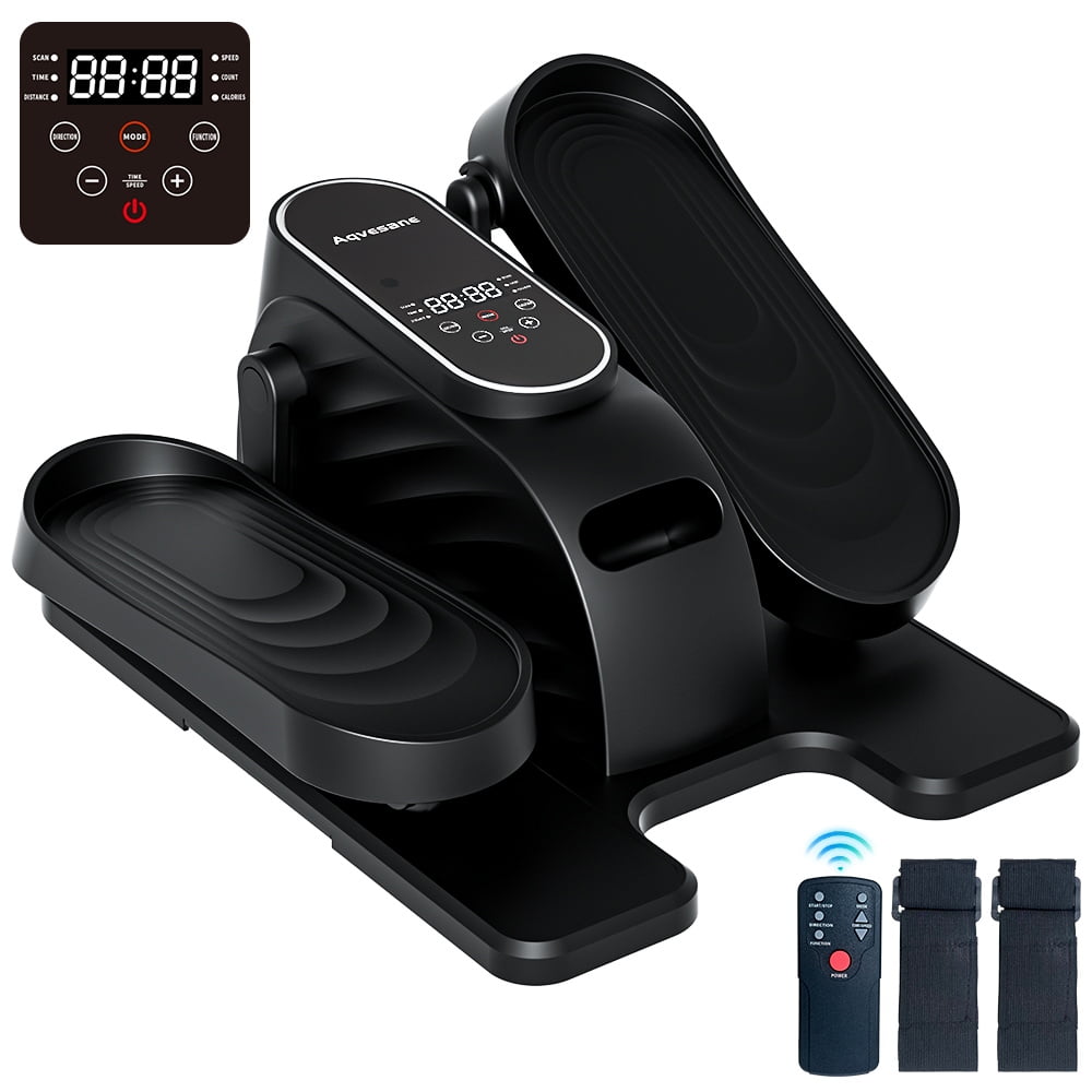 Aqvesane Electric Under Desk Elliptical Machine, Seated Ellipse Leg Exerciser with Remote Control, 15 Speeds, Portable Elliptical Machine for Seniors (Black)