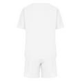 thumbnail image 6 of Hvyesh Linen Sets for Women 2 Piece Ladies Casual Summer Round Neck Short Sleeve Tops And Shorts Two Pieces Set Suit White,L, 6 of 7