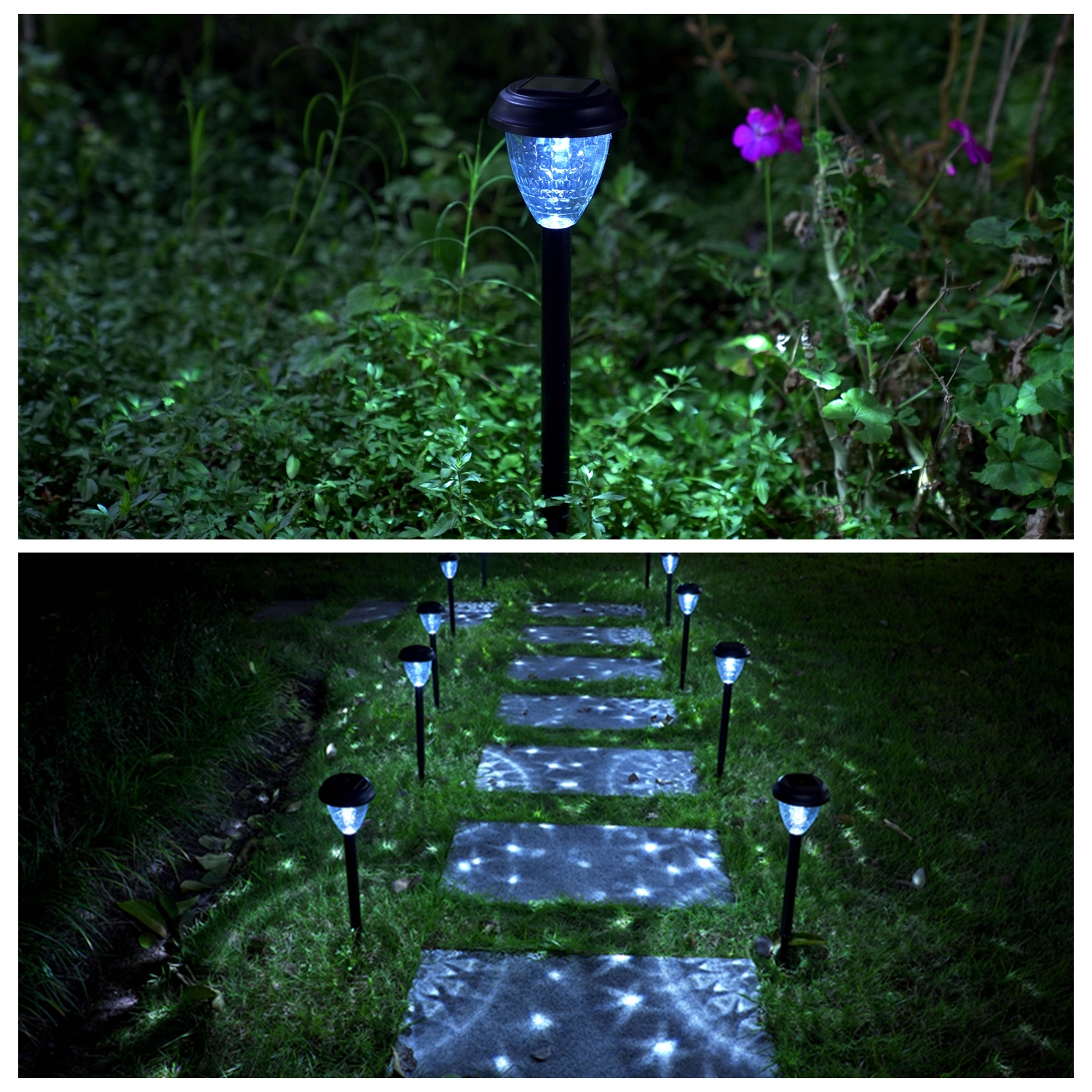 ExcMark Solar Pathway Lights 10-Pack Cool White photo 6