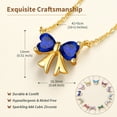 thumbnail image 5 of FindChic 14K Gold Plated Necklace for Women, Love Heart Cubic Zirconia Pendant September Birthstone Bow Necklaces Birthday Mothers Day Jewelry Gifts Her Wife Lady Adults Ideas, 5 of 9