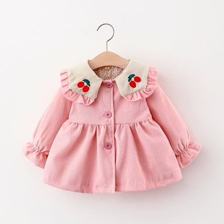 

Leutsin Toddler Baby Kids Girls Peter Pan Collar Solid Princess Dresses Clothes