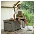 thumbnail image 3 of 120 Gallon Large Outdoor Storage , Waterproof Cushion Storage with Lockable Lid for Patio, Pool Supplies, Garden Tools, Resin, Taupe, 3 of 8