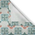 thumbnail image 4 of Ambesonne Seafoam Valance Pack of 2, Abstract Spring Motifs, 54"X12", Seafoam Teal Dark Coral, 4 of 5