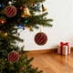 thumbnail image 3 of Bolas De Navidad De Plástico Adorno colgante flocado de plástico rojo para árbol de Navidad, 8x8x8 Rkxzt, 3 of 8