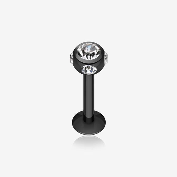 Colorline PVD Aurora Gem Ball Steel Labret