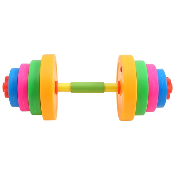 Play Kids Weight Set Barbell Dumbbells Exercise Equipment for Toddler Gym Adjustable Workout Toy