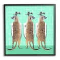 thumbnail image 5 of Stupell Industries Funny Meerkats Using Urinal Toilet Green Shapes Pattern Graphic Art Black Framed Art Print Wall Art, Design by Noah Bay, 5 of 5