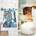 thumbnail image 7 of SKYSONIC Art Pattern Turtle Patterned Hand Towels 2 PCS, Cotton Bath Towel for Drying Face Hands Body ,Absorbent Lightweight Towels for Bathroom Ktichen Travel Gym, 16"x28", 7 of 7