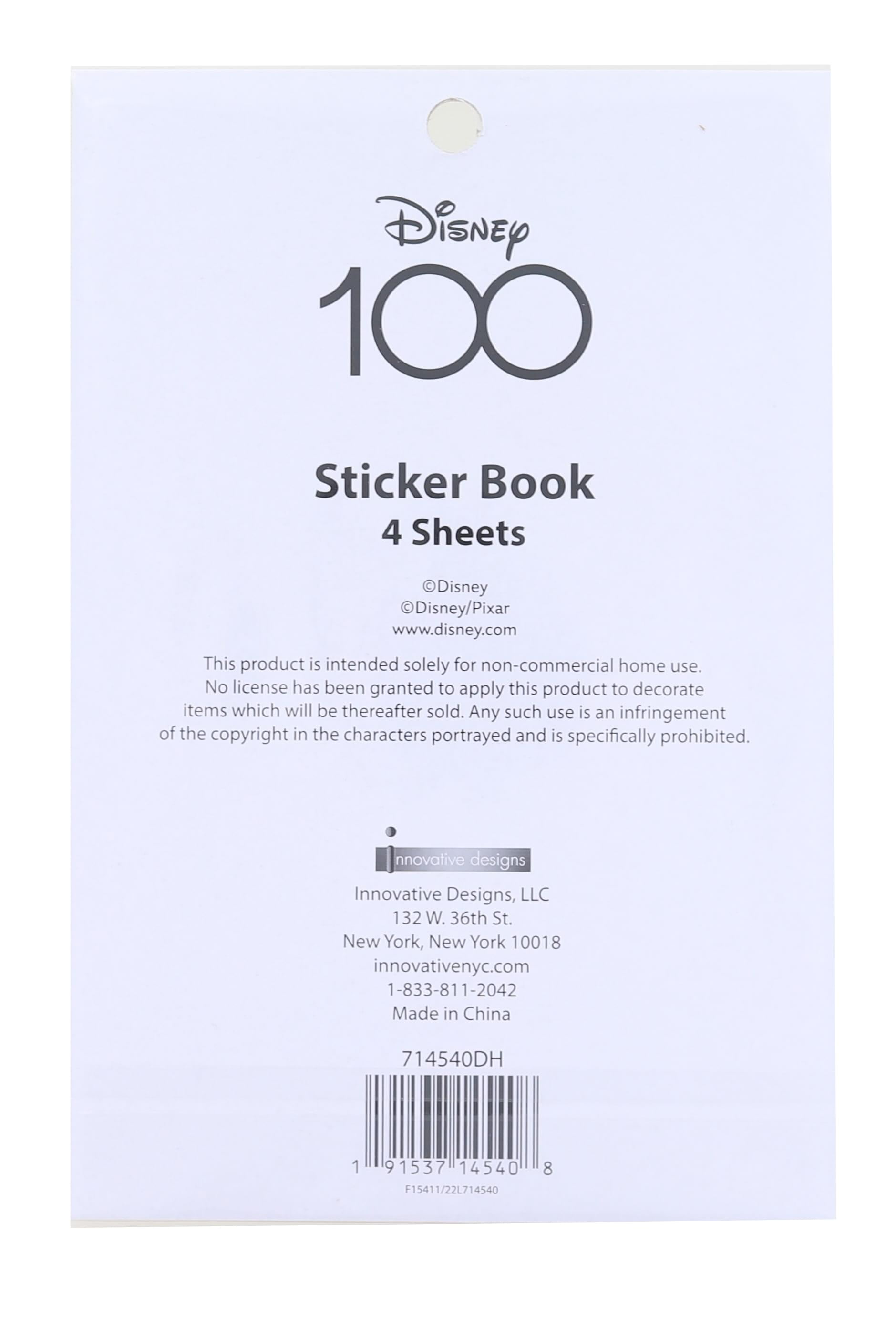 Disney 100th Anniversary Sticker Book, 4 Sheets