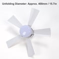 thumbnail image 3 of Socket Fan Light with Remote, 16” Screw Ceiling Fans with 3-Speeds, Dimmable LED, E26/E27 Base, Socket Fan Ceiling Fan for Garage Bathroom Bedroom Kitchen, White Round Lamp, 3 of 10