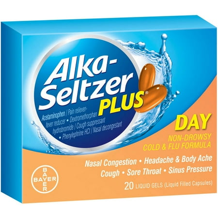 Alka-seltzer As Pl Cold Liquid-gel 20s 4dz W/peh
