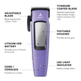 thumbnail image 2 of Andis Easy Clip Cordless II Clipper Kit, Purple, 2 of 14
