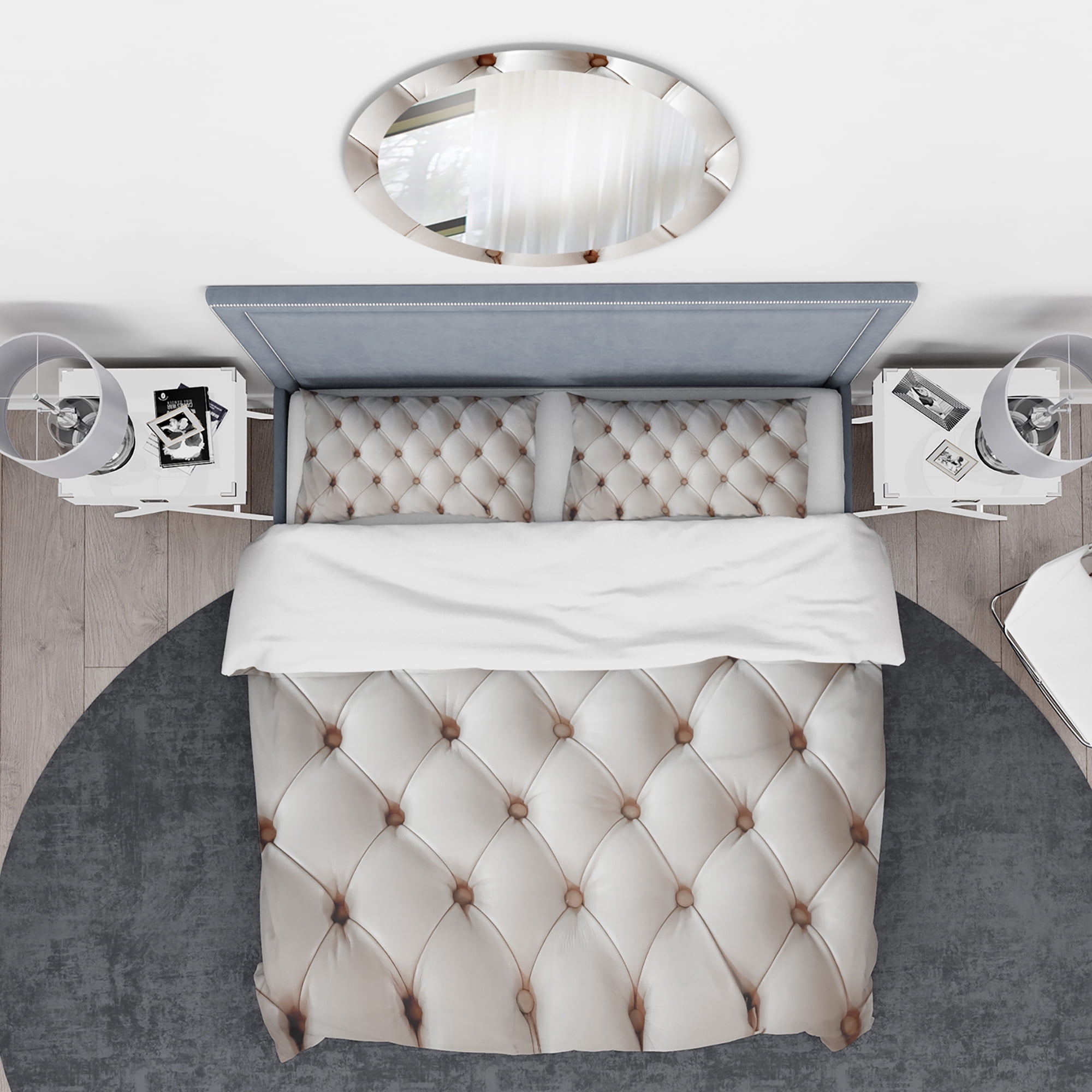 Designart 'Diamond Shaped Leather Couch' Modern & Contemporary Duvet Cover Set
