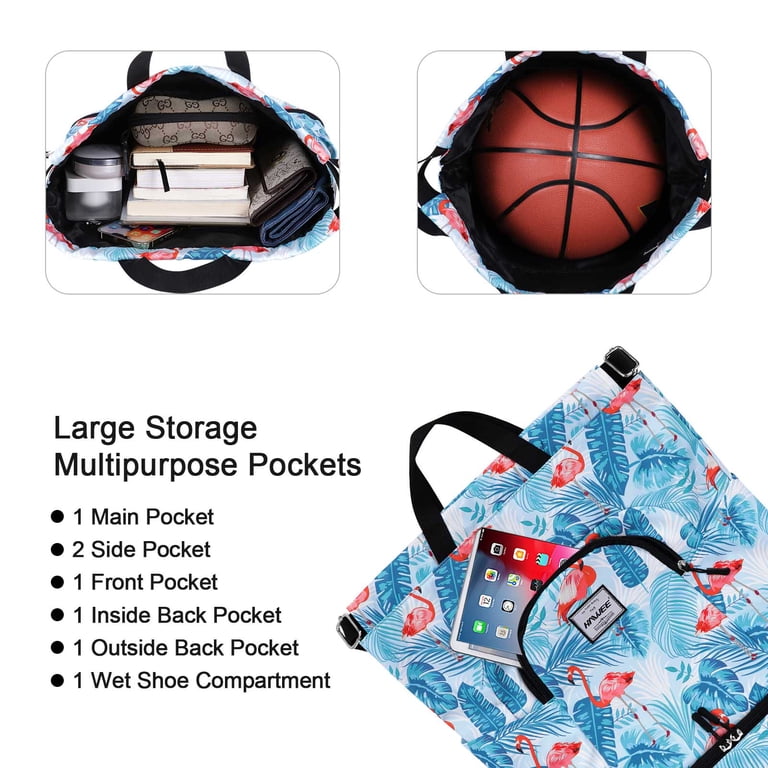 HAWEE Dry Wet Drawstring Backpack with Shoe Compartment for  display picture 2