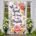 thumbnail image 3 of Floral Theme Hello Spring Banner Butterfly Accents Spring Display Colorful Design 3D Lettering Floral Backdrop for Spring Party Garden Gathering Outdoor Event, 3 of 9