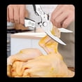 thumbnail image 6 of 1x Kitchen Poultry Shears - Stainless Bone Cutting Scissors for Meat Chicken 24x6cm, (Silver), 6 of 6