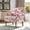 Red + Wood, variant on Accent Chair with Floral Pattern, Upholstered Armchair with Nailhead Trim, Solid Wood Legs, Farmhouse Slipper Chair for Living Room, Blue