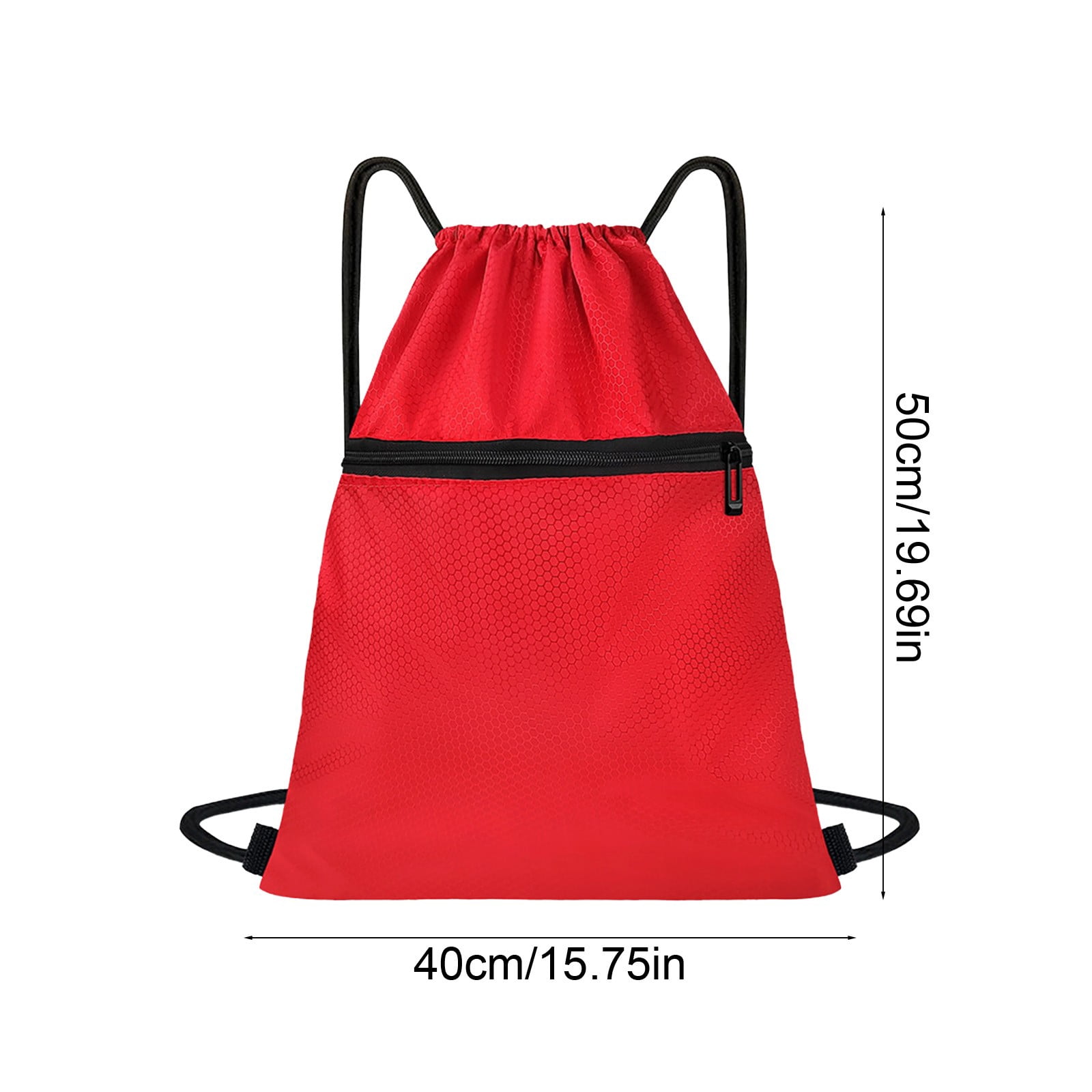 Sac à Cordon Oxford Grand Format – 32x17x47 Cm, Compartiment Chaussures Séparé, Poche Imperméable, Déperlant, Pour Gym, Piscine Ou Voyage