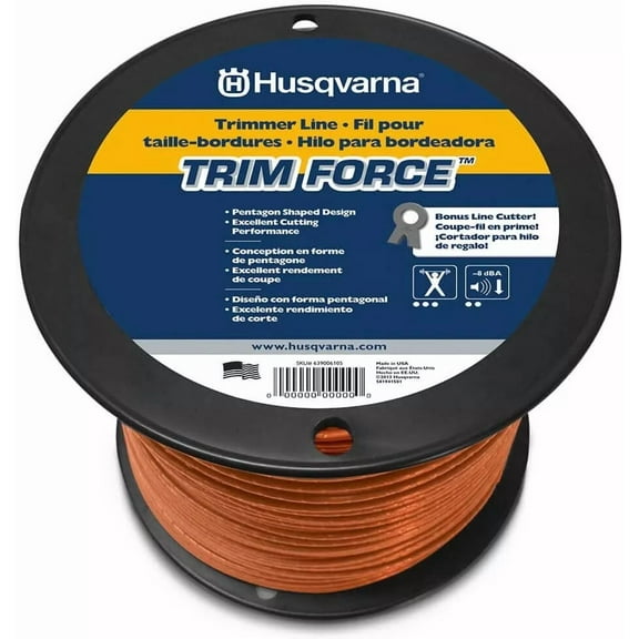 Weed Trimmer Line Roll 0.105" Thick 690' Long 3LB Pentagon Shape Red by Husqvarna