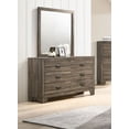 thumbnail image 3 of Traditional Grey Color Panel Bed Dresser Mirror Nightstand Set 4Pc Twin Size Bedroom, 3 of 4