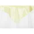 thumbnail image 1 of 1 Pc, Square 54" Satin Table Overlay - Yellow For Wedding Or Event Decor, 1 of 1