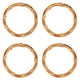 thumbnail image 1 of 4 Piezas Reemplazos de Resolver de Bolsa de Bambú Redondo de Madera Hecho una Mano Bolso Monedero Asas para la ElaboracióN de Bolsos, 1 of 8