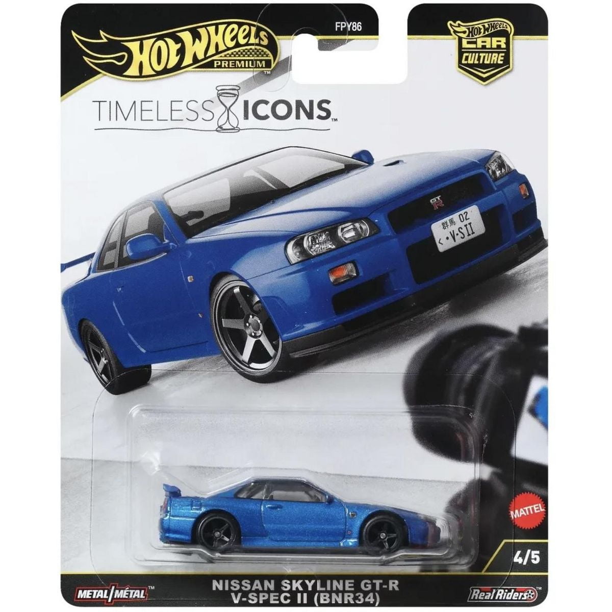 ꫛꫀꪝ✧˚꧁ HotWheels ꧂SKYLINE GT-RV (BNR34) Hot Wheels Premium 2019 GT-R Nissan Skyline & Aero Lift 1/64