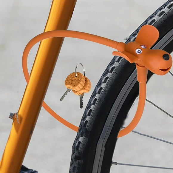 Candado para bicicleta, candados de cable universales, , impermeables, multiusos, con 2 llaves Marrón