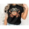 thumbnail image 2 of Funny Sea Creature Ocean Pirate Crab Hunting Sailor Gift T-Shirt Marine Seafood Pirate Crab Birthday Holiday Gifts Men Women Kids Tshirt, 2 of 10