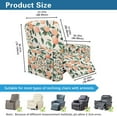 thumbnail image 7 of FKELYI Recliner Chair Slipcover 4 Pcs Covers for Reclinging Armchair Peach Leaf Print Non-Slip Breathable Fitted Sofa Couch Covers Furniture Decor Protector, 7 of 7