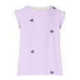 thumbnail image 4 of HAOTAGS 2 Piece Girls Outfit Sets,Summer Sleeveless Playwear Print Casual Round Neck Tank Shorts Sets Size 11-12 Years, 4 of 6