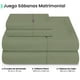 thumbnail image 2 of Sabanas Lisas Ubbe, Tamaño Matrimonial, Color Verde Seco, 4 Piezas, 2 of 7