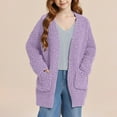 thumbnail image 6 of MKOSPLRT Sweater Cardigans for Girl Sherpa Fleece Long Cardigans Open Front Long Sleeve Fall Cardigan Jackets Warm Outwear with Pocket, 6 of 8