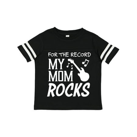 

Inktastic For the Record My Mom Rocks Gift Toddler Boy or Toddler Girl T-Shirt