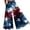Dark Blue, variant on 4th of July Pants for Women - Fashion Casual High Waist Loose Lightweight Wide Leg Flowy 4th of July Print - Patriotic Versatile Women's Pants,Black 2XL